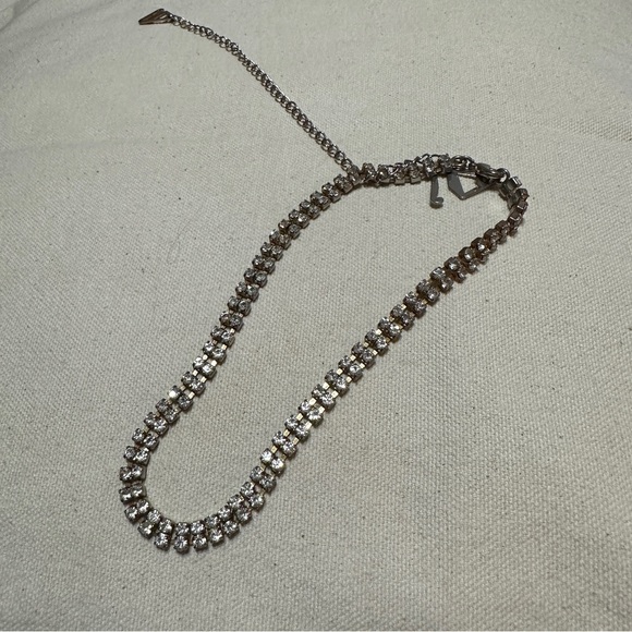 Gold Faux Diamond Chocker Necklace - Picture 8 of 9